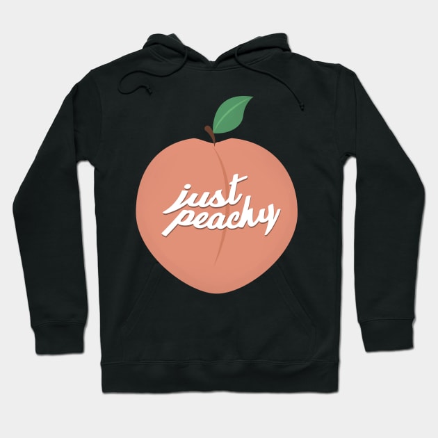 Just Peachy A Tumbler Quote With Aesthetic Art For Good-Vibes Hoodie by mangobanana